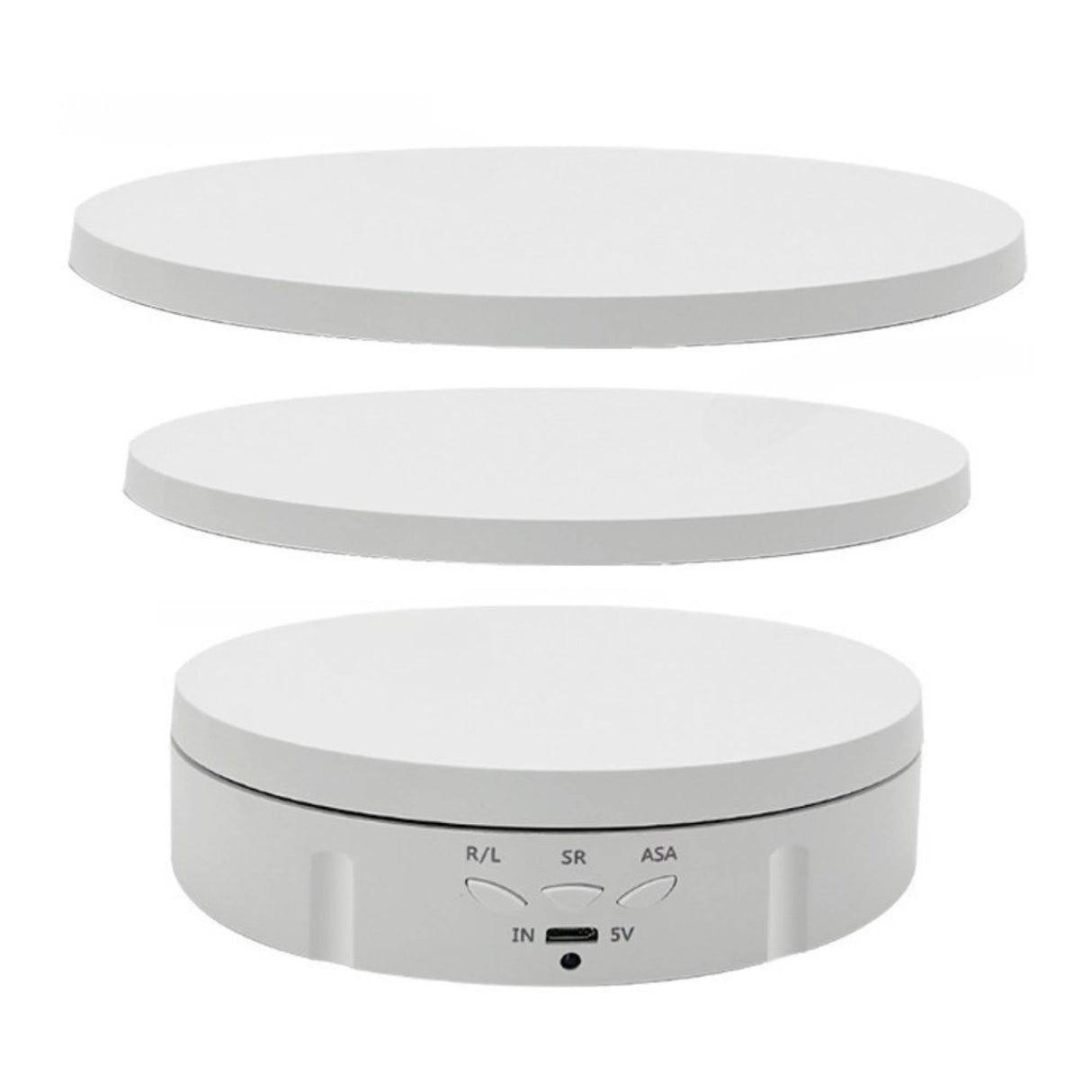 Tooleroo Electric 360 Rotating Product Display Stand White for Merchandise Video