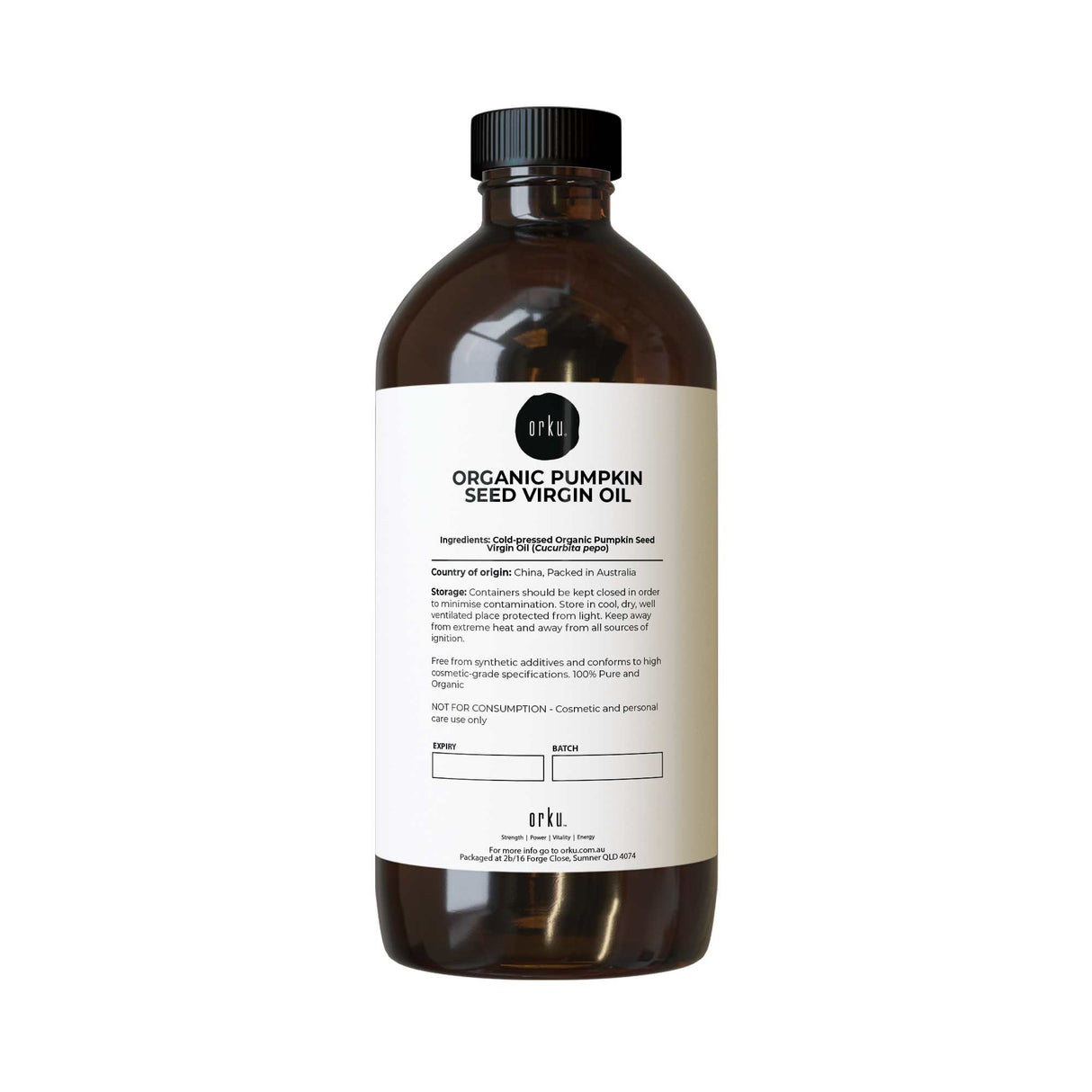 Orku 500ml Organic Pumpkin Seed Oil ??Virgin Cold Pressed Unrefined Cosmetic Gr.