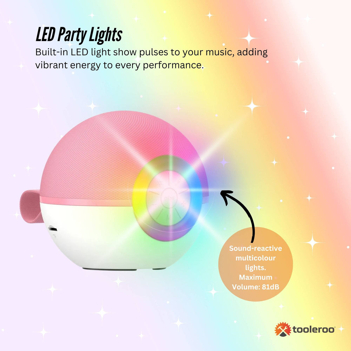 Mini Karaoke Machine and 2x Wireless Microphones Portable Bluetooth Speaker Pink