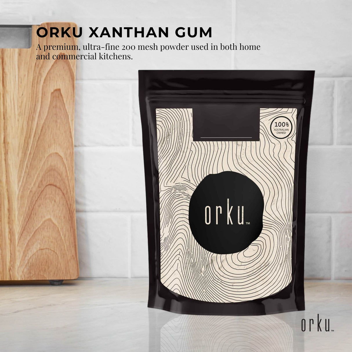 Orku 100g Xanthan Gum Thickener Pure Fine Powder 200 Mesh FCC E415 Food Additive