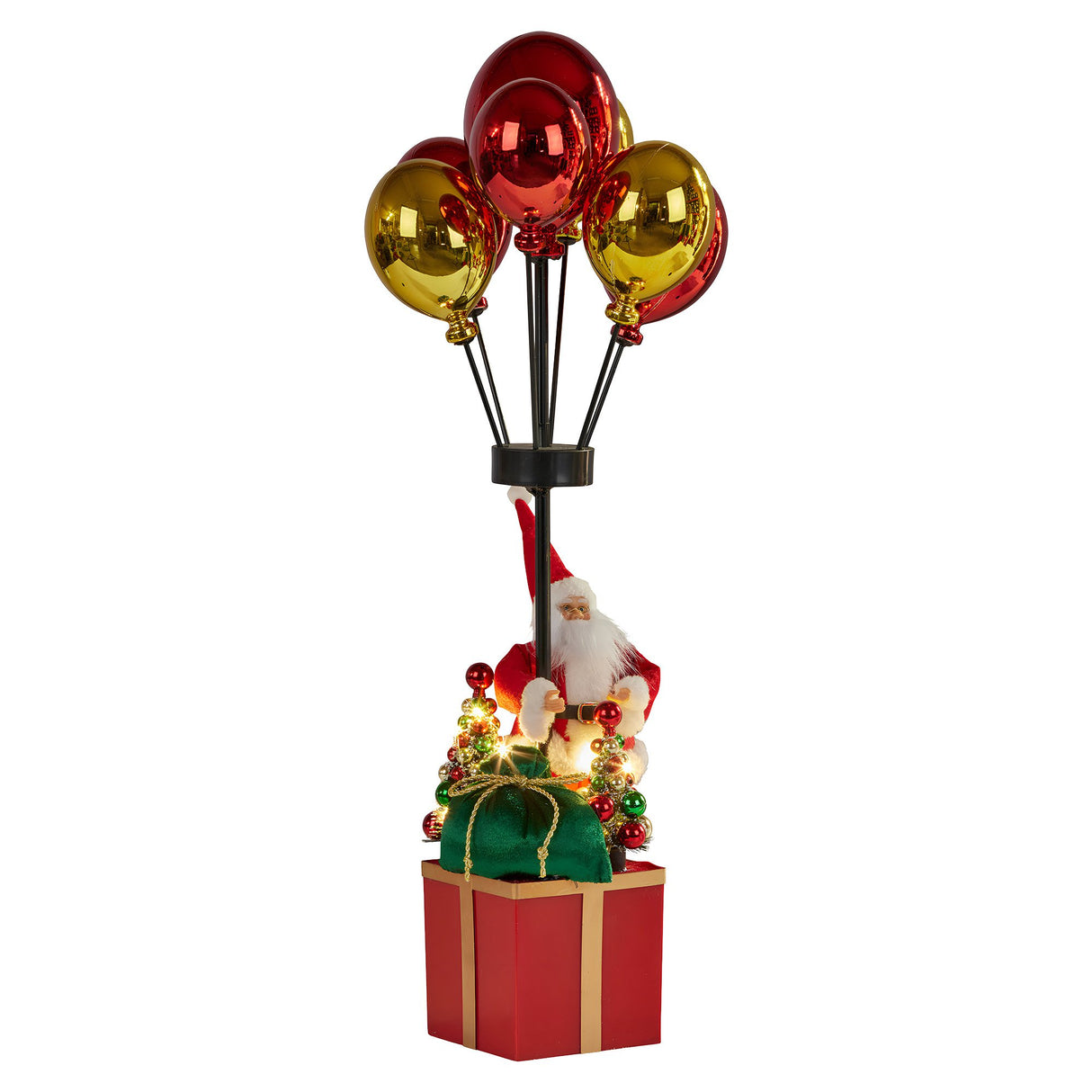 Christabelle 60cm LED Christmas Santa Claus with Balloons & Lights Ornament Decoration