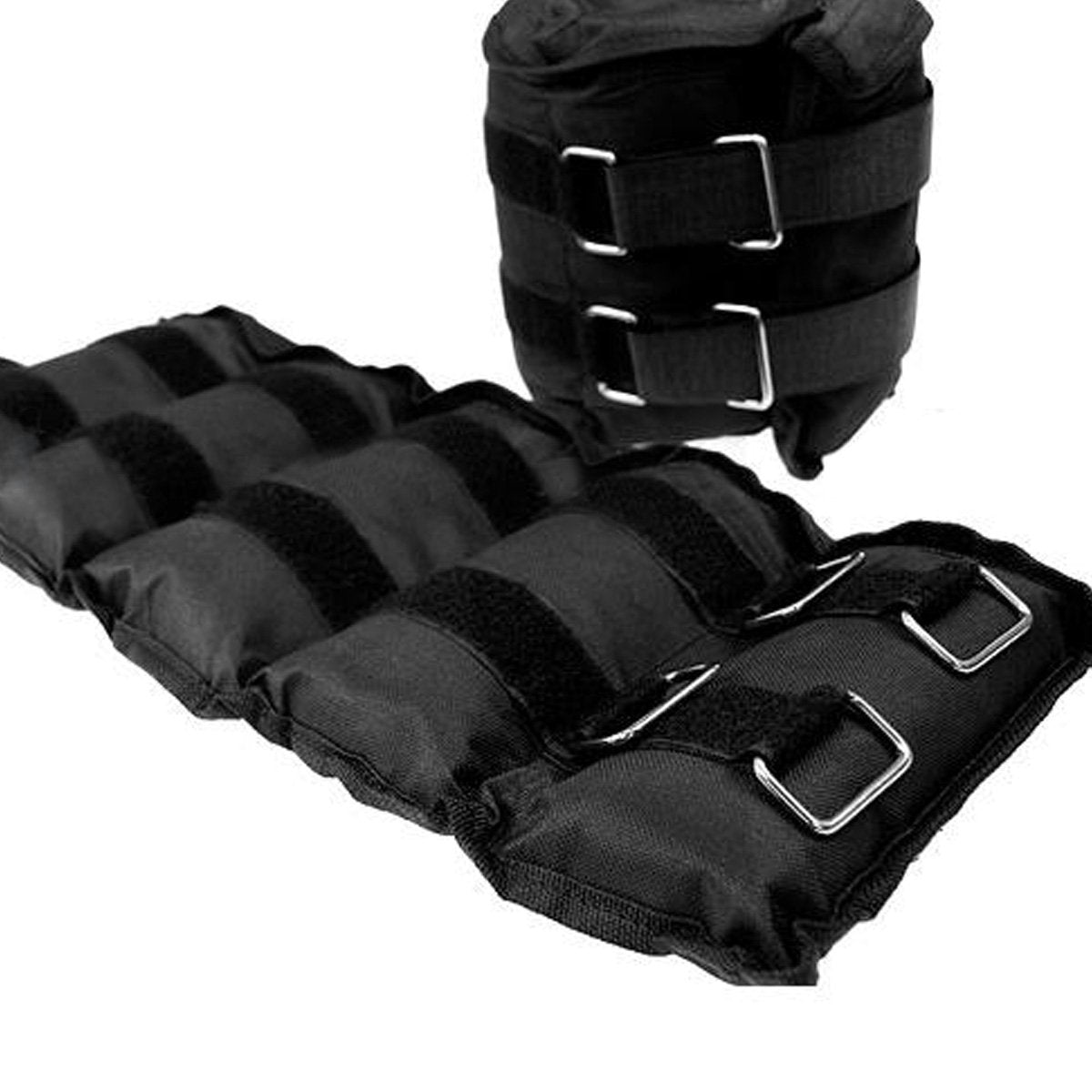 Adjustable 5kg Heavy-Duty Ankle Weights - Set of 2 for Enhanced Muscle Toning