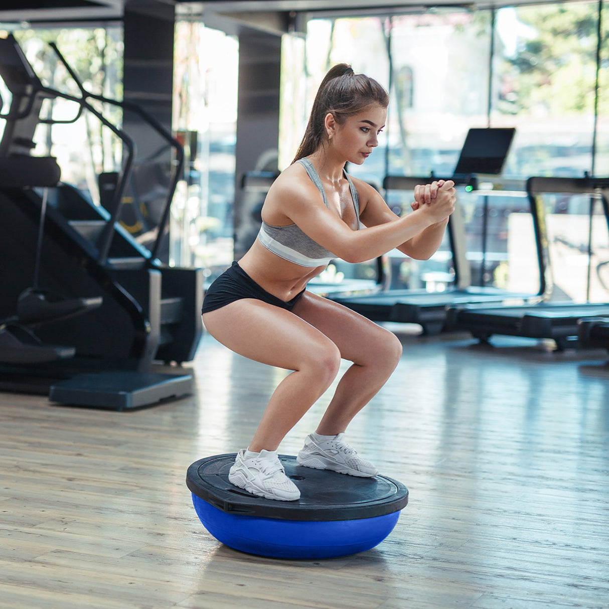 Powertrain Fitness Yoga Ball Home Gym Workout Balance Trainer - Blue