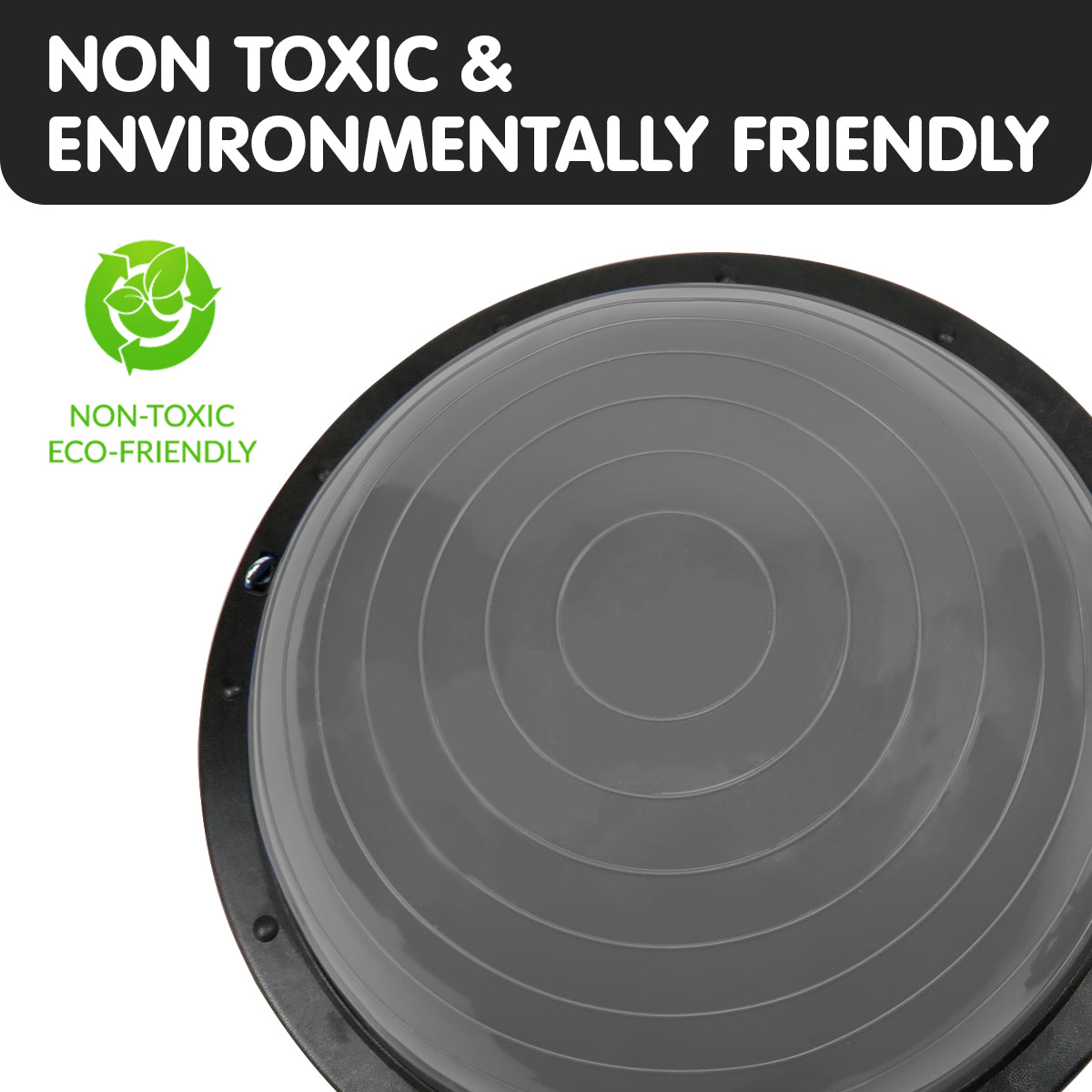 Powertrain Fitness Yoga Ball Home Gym Workout Balance Trainer - Grey