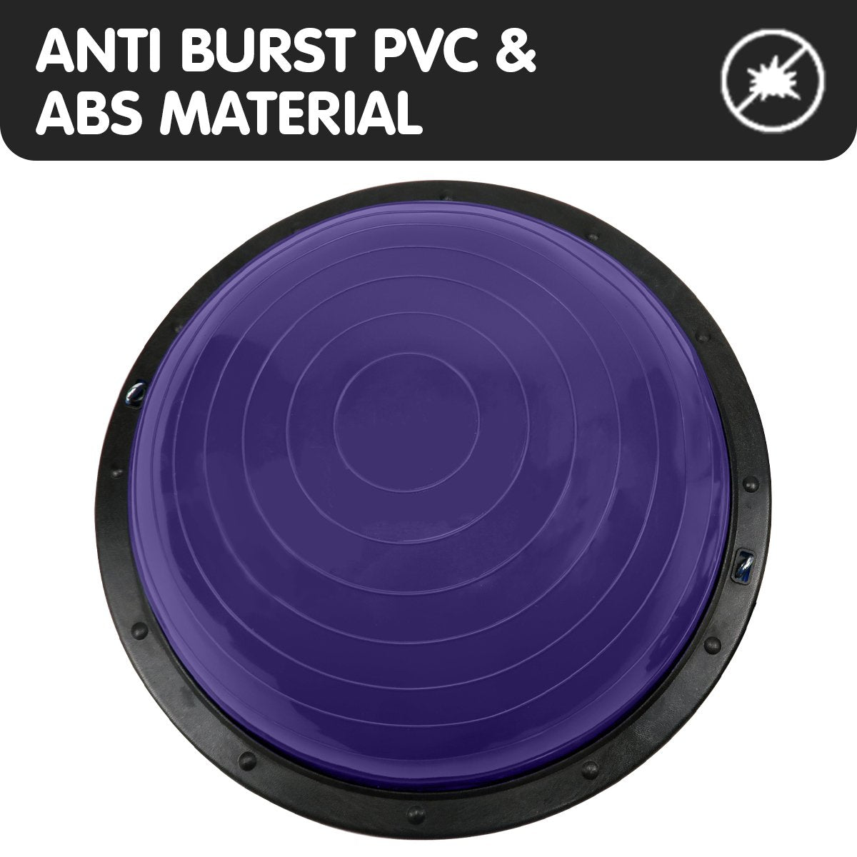 Powertrain Fitness Yoga Ball Home Gym Workout Balance Trainer - Purple