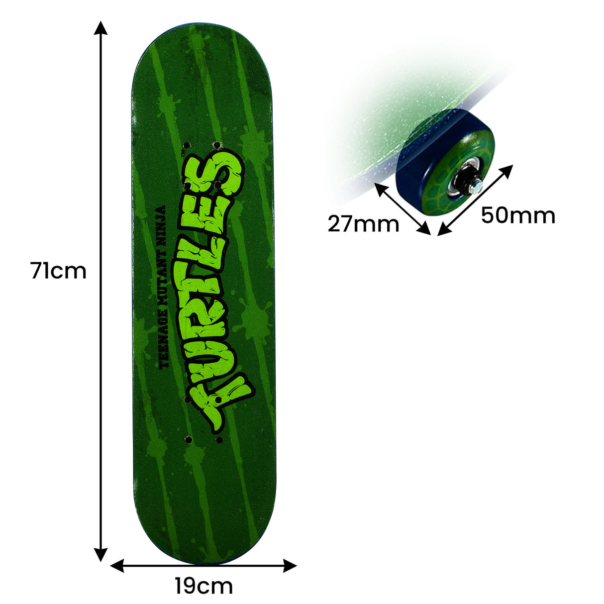 TMNT Popsicle Skateboard - 28-Inch Turtle Time Adventure