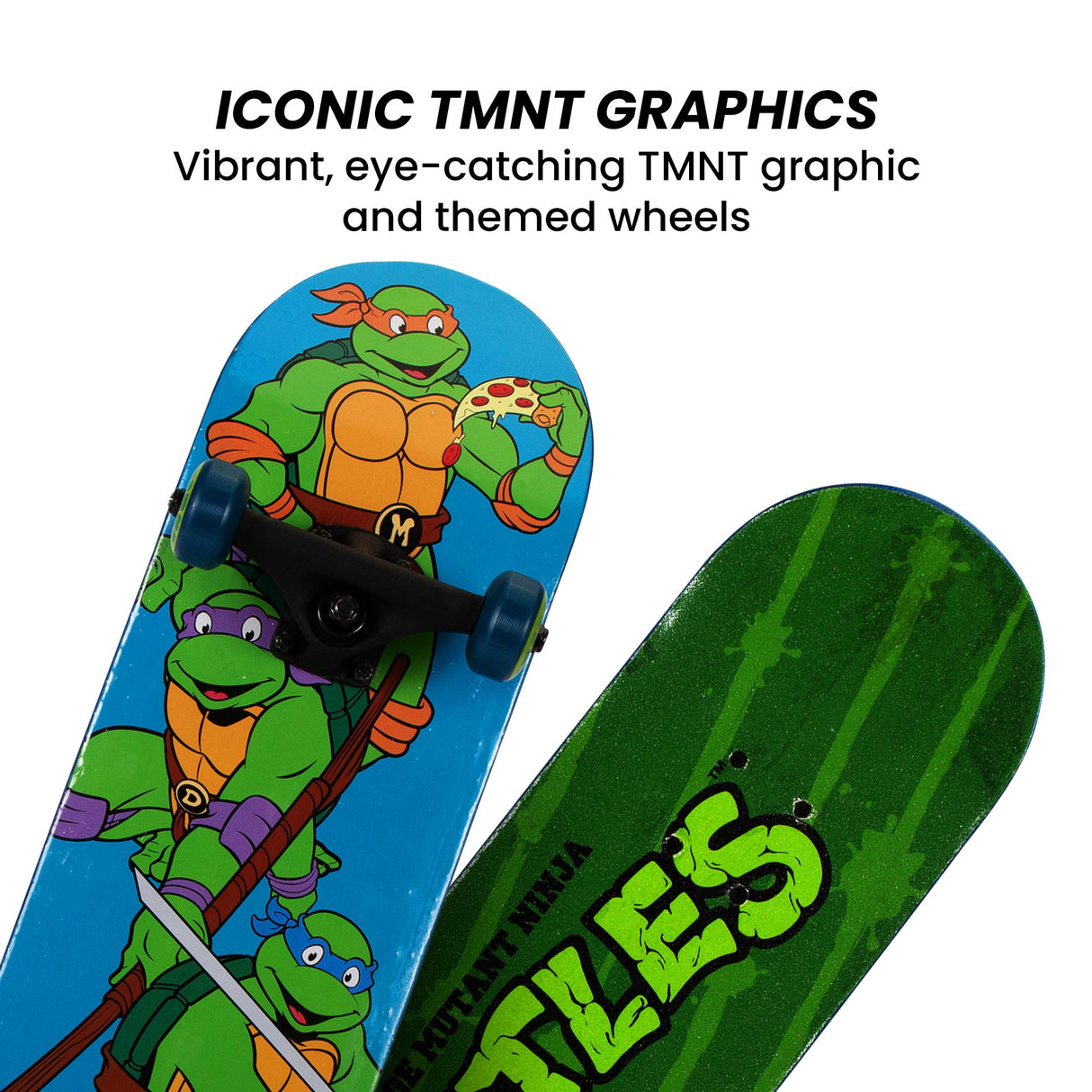 TMNT Popsicle Skateboard - 28-Inch Turtle Time Adventure