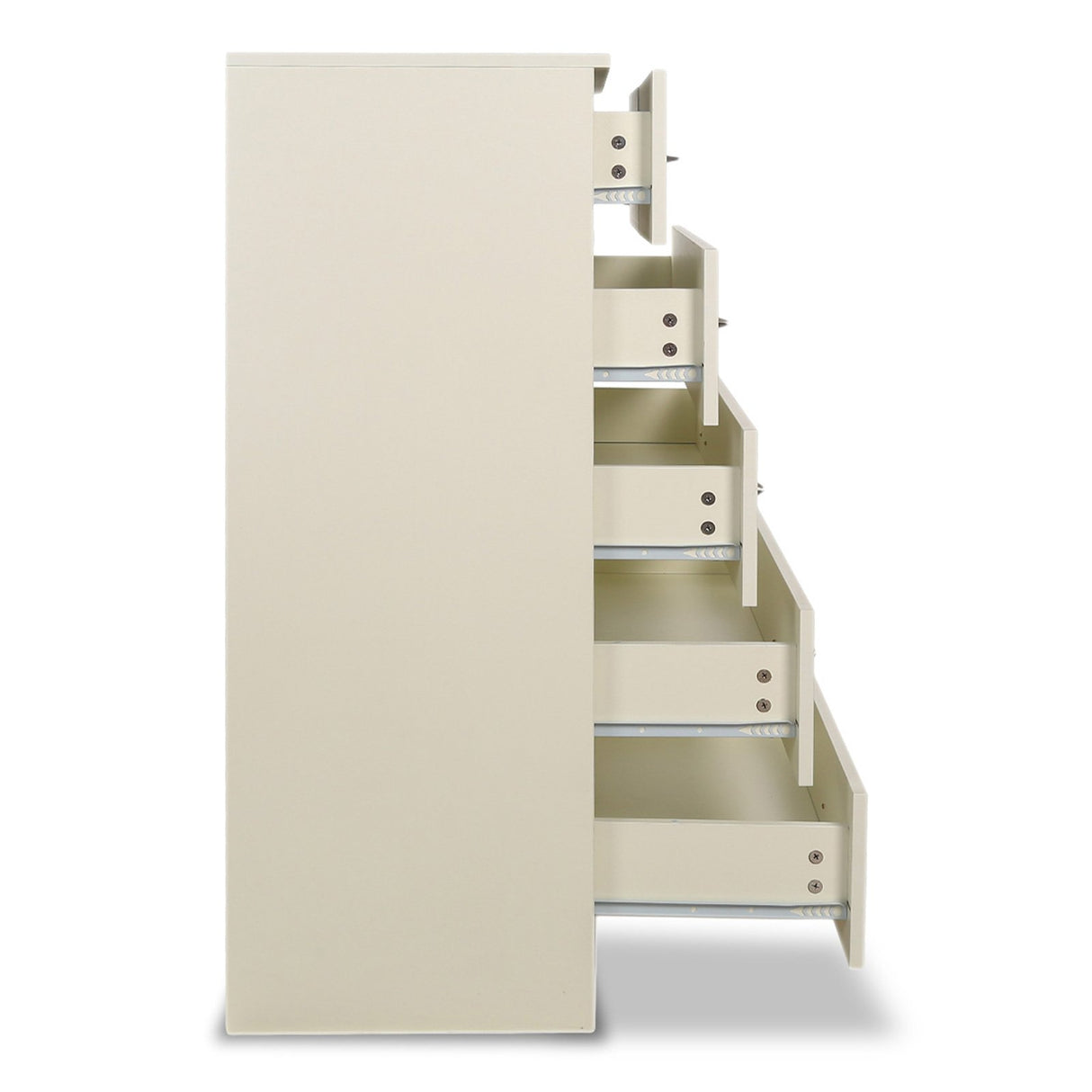 Sarantino Tallboy Dresser 6 Chest Of Drawers Cabinet 85 x 39.5 x 105cm in White