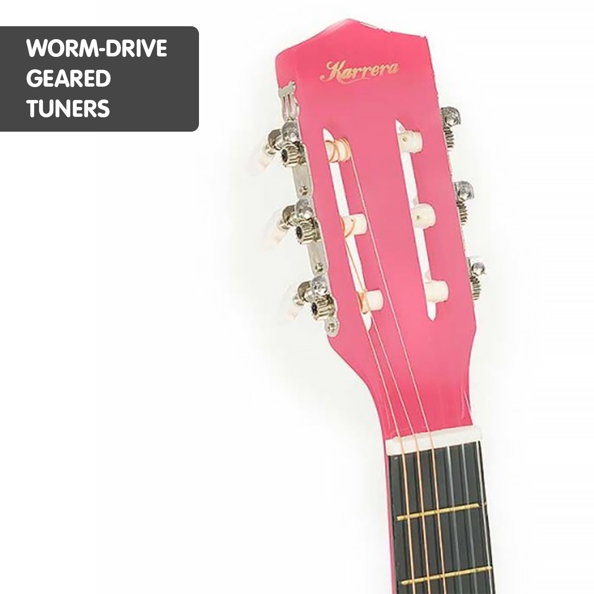 Karrera Kids Cutaway Acoustic Guitar - Pink 34 inch