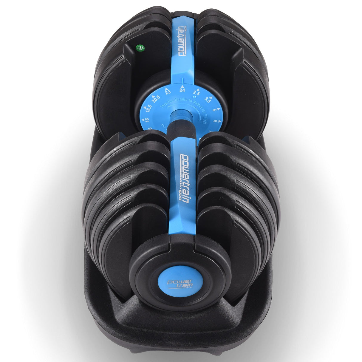 Powertrain 24KG Adjustable Home Gym Dumbbell - Blue