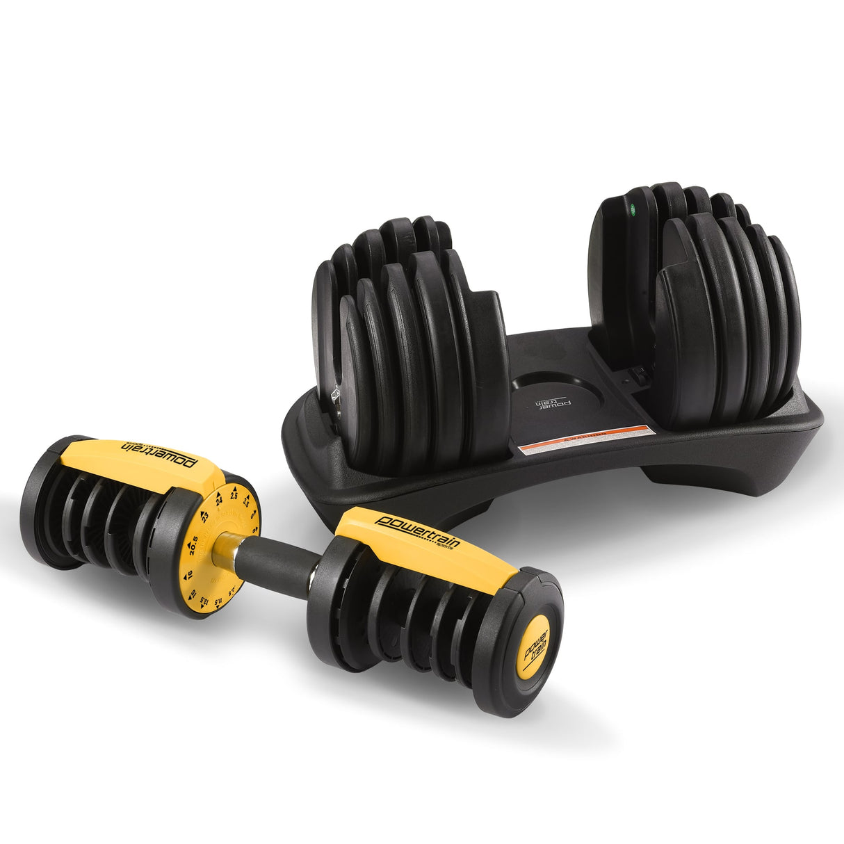 Powertrain 24KG Adjustable Home Gym Dumbbell - Gold