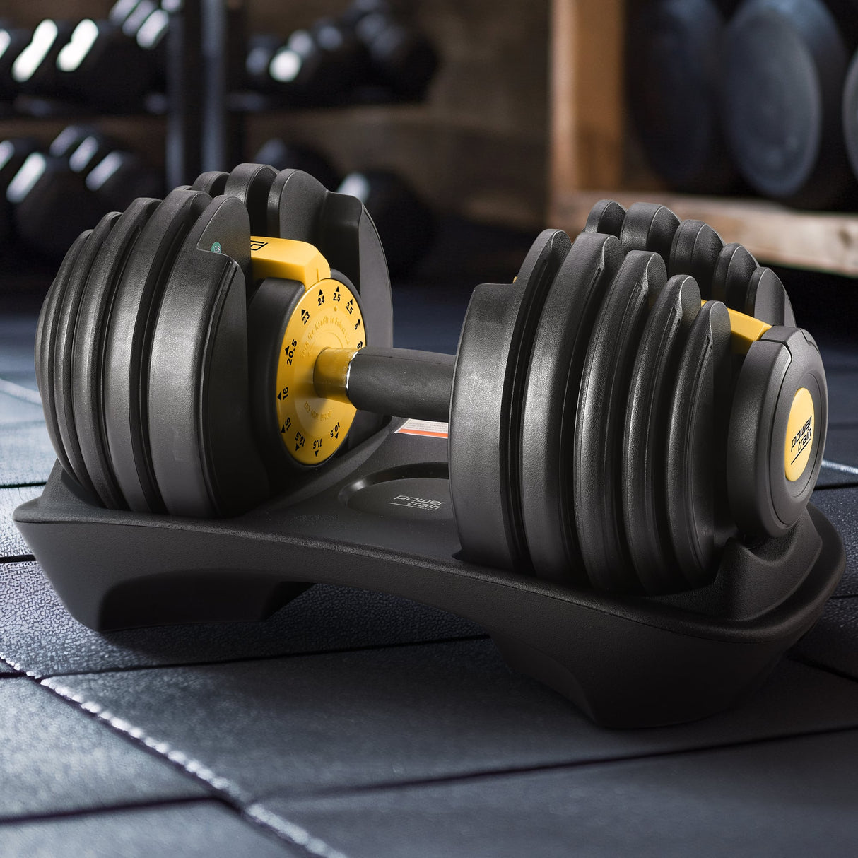 Powertrain 24KG Adjustable Home Gym Dumbbell - Gold