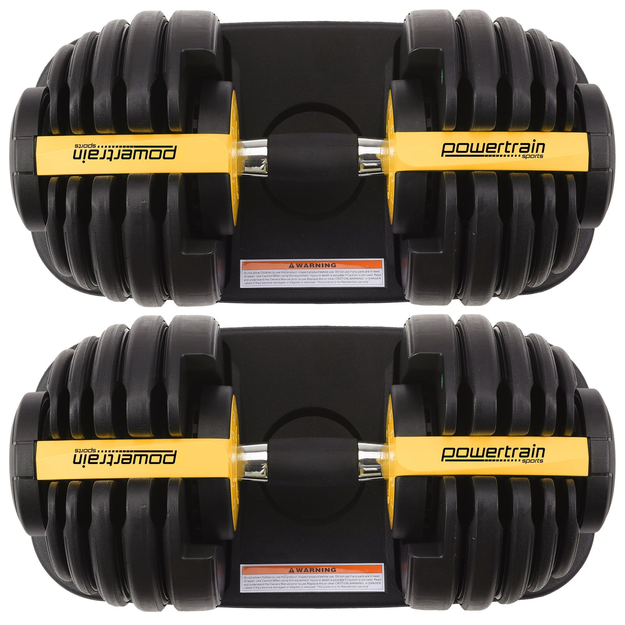 Powertrain 48kg Adjustable Dumbbell Home Gym Set Gold