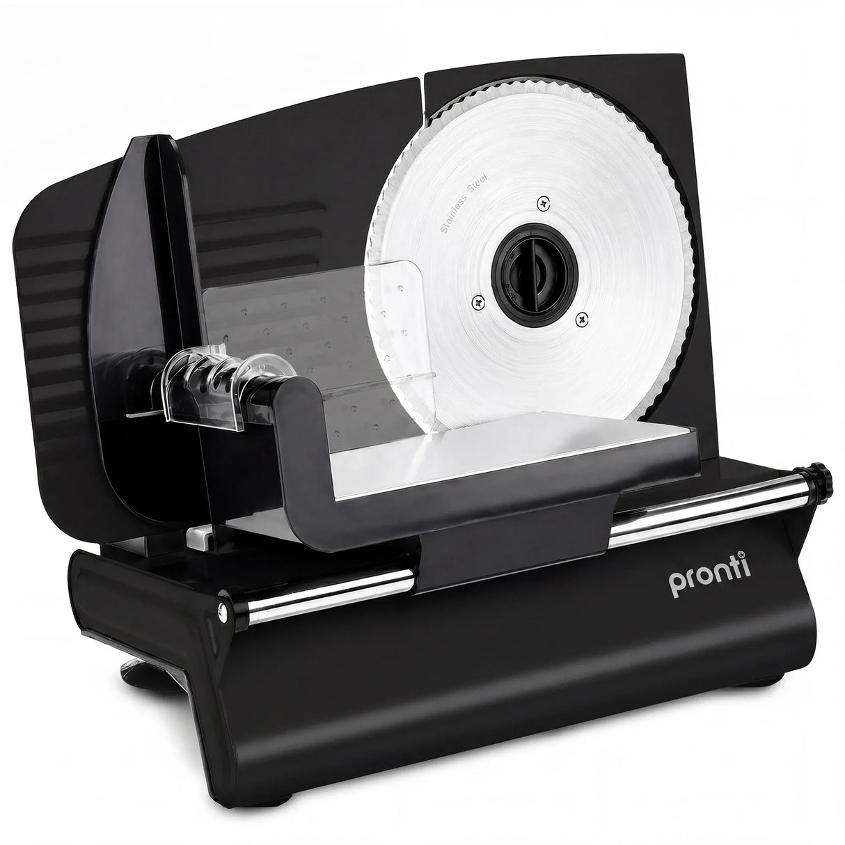 Pronti Electric Deli and Food Slicer with Adjustable Thickness - Black