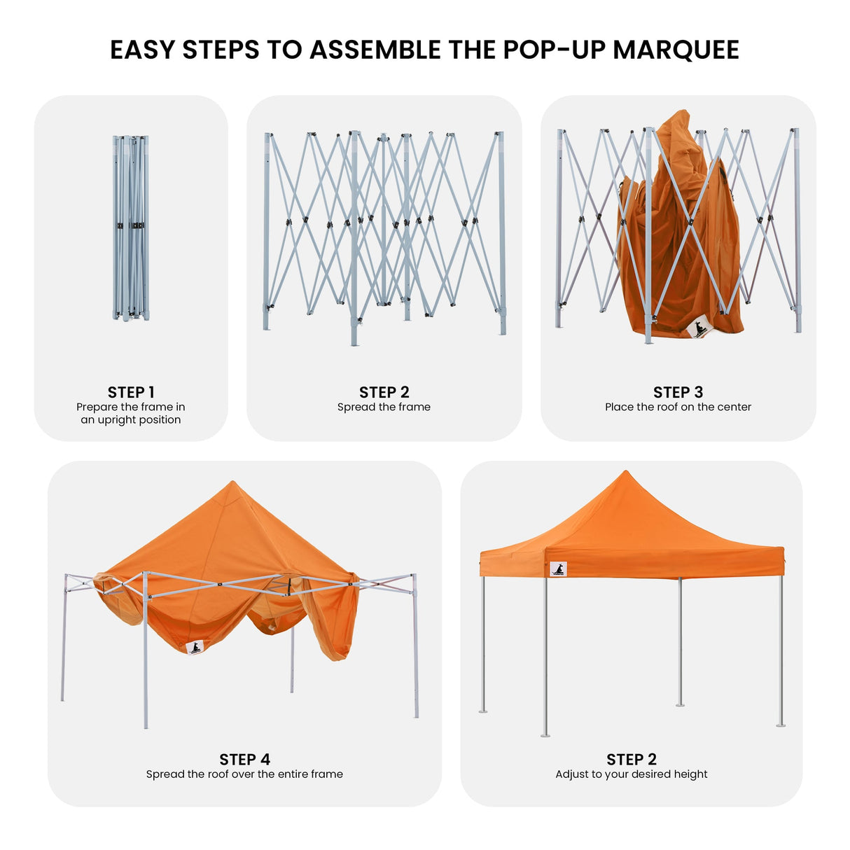 Wallaroo Gazebo Tent Marquee 3x3 PopUp Outdoor - Orange
