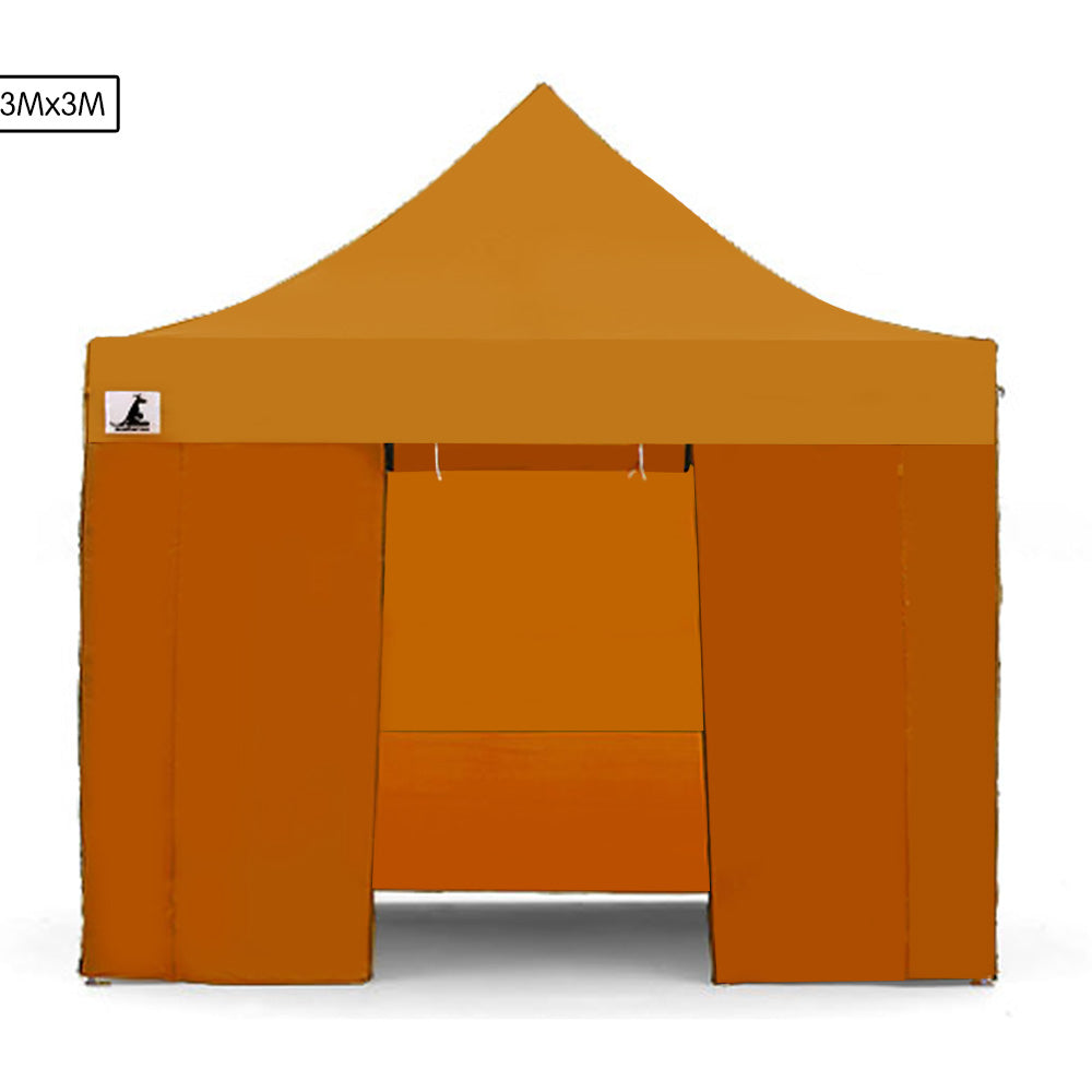 Wallaroo Gazebo Tent Marquee 3x3 PopUp Outdoor - Orange