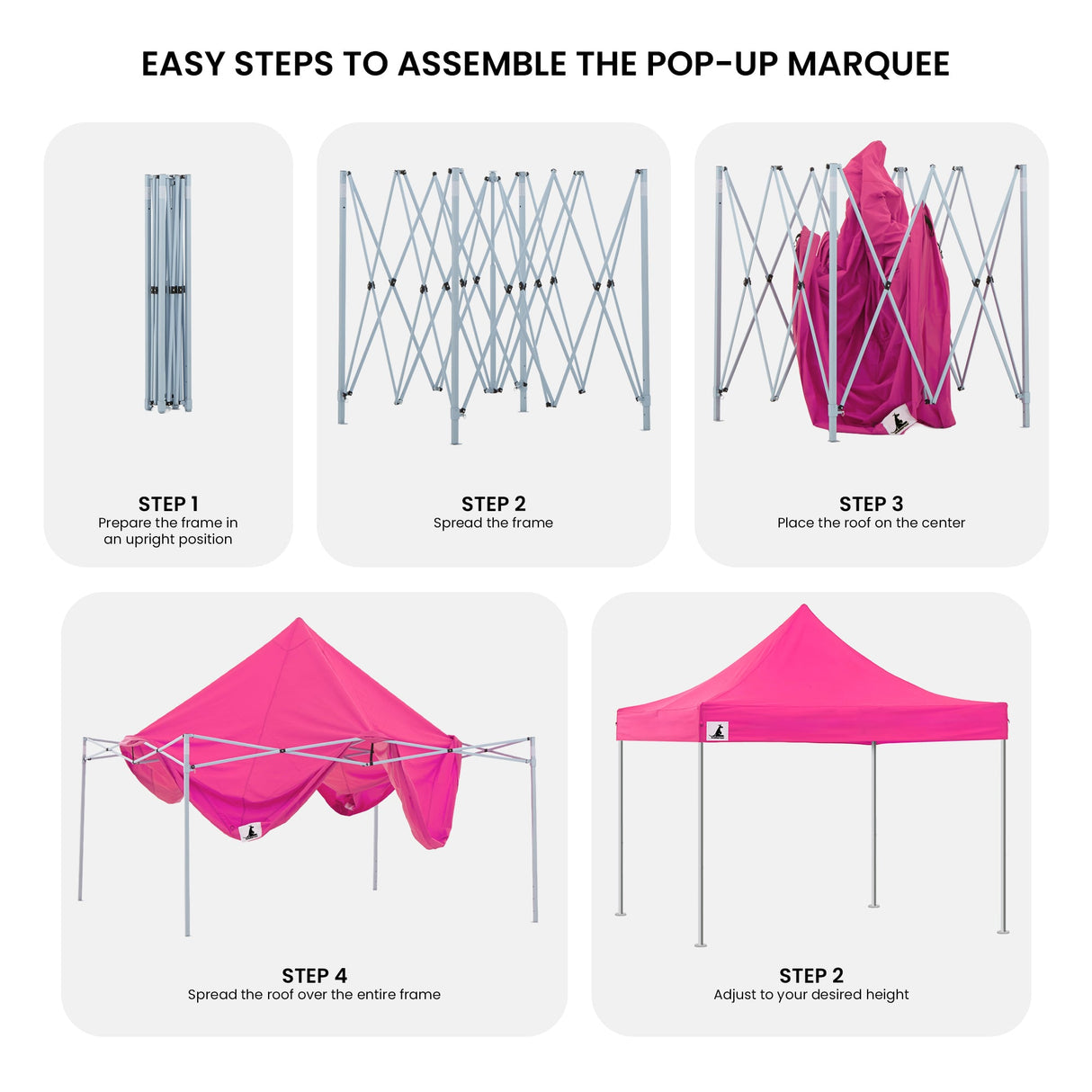 Wallaroo Gazebo Tent Marquee 3x3 PopUp Outdoor Pink
