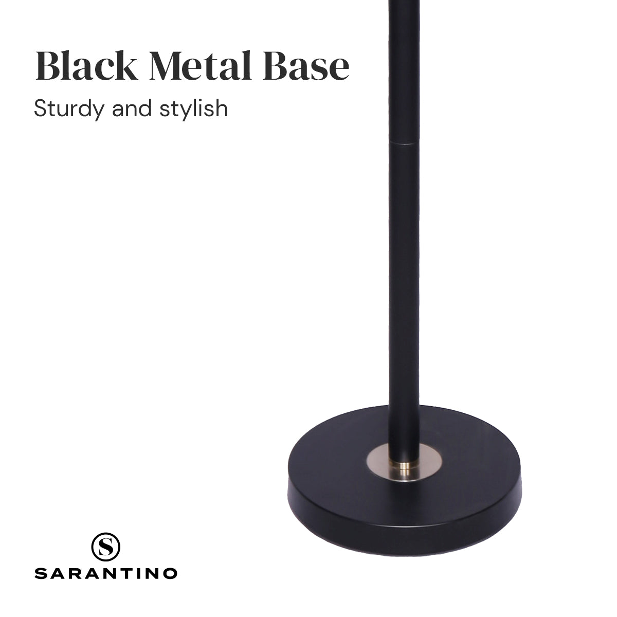 Sarantino Black/Brass Finish Reading Light Electric Table Lamp