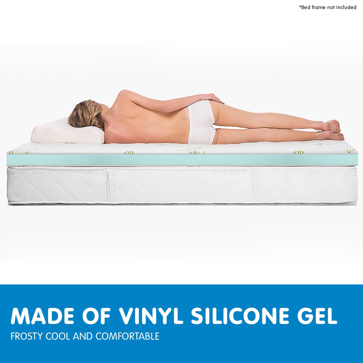 Laura Hill Cool GEL Memory Foam Mattress Topper - Queen