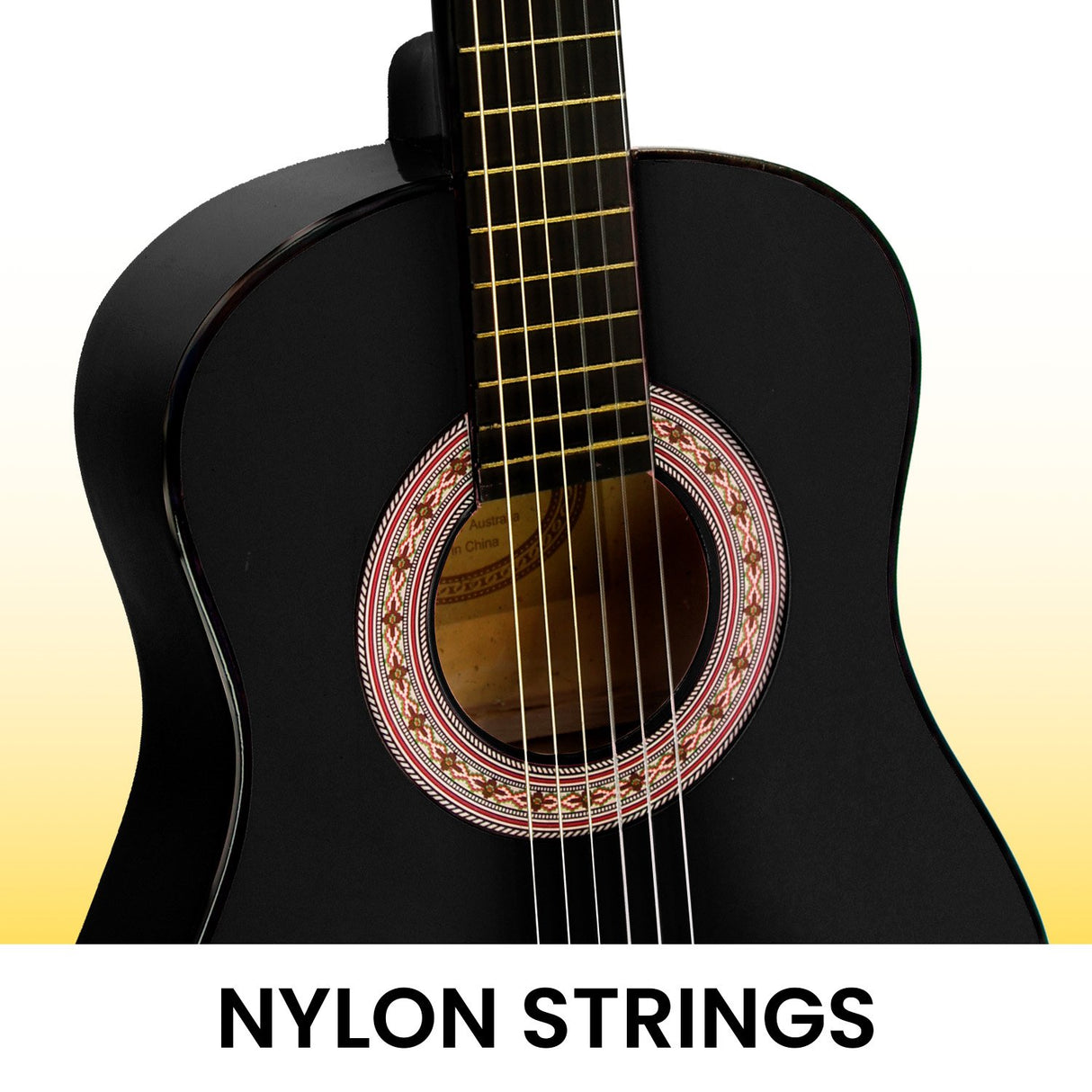 Karrera 34-Inch Kids Acoustic Wooden Guitar - Black