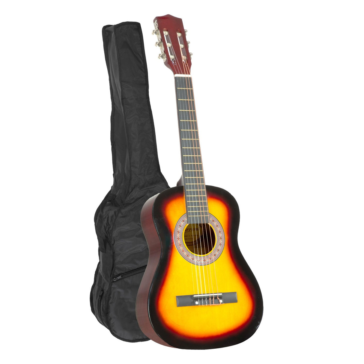 Karrera 34-Inch Sunburst Acoustic Guitar for Kids - Real Wooden Instrument