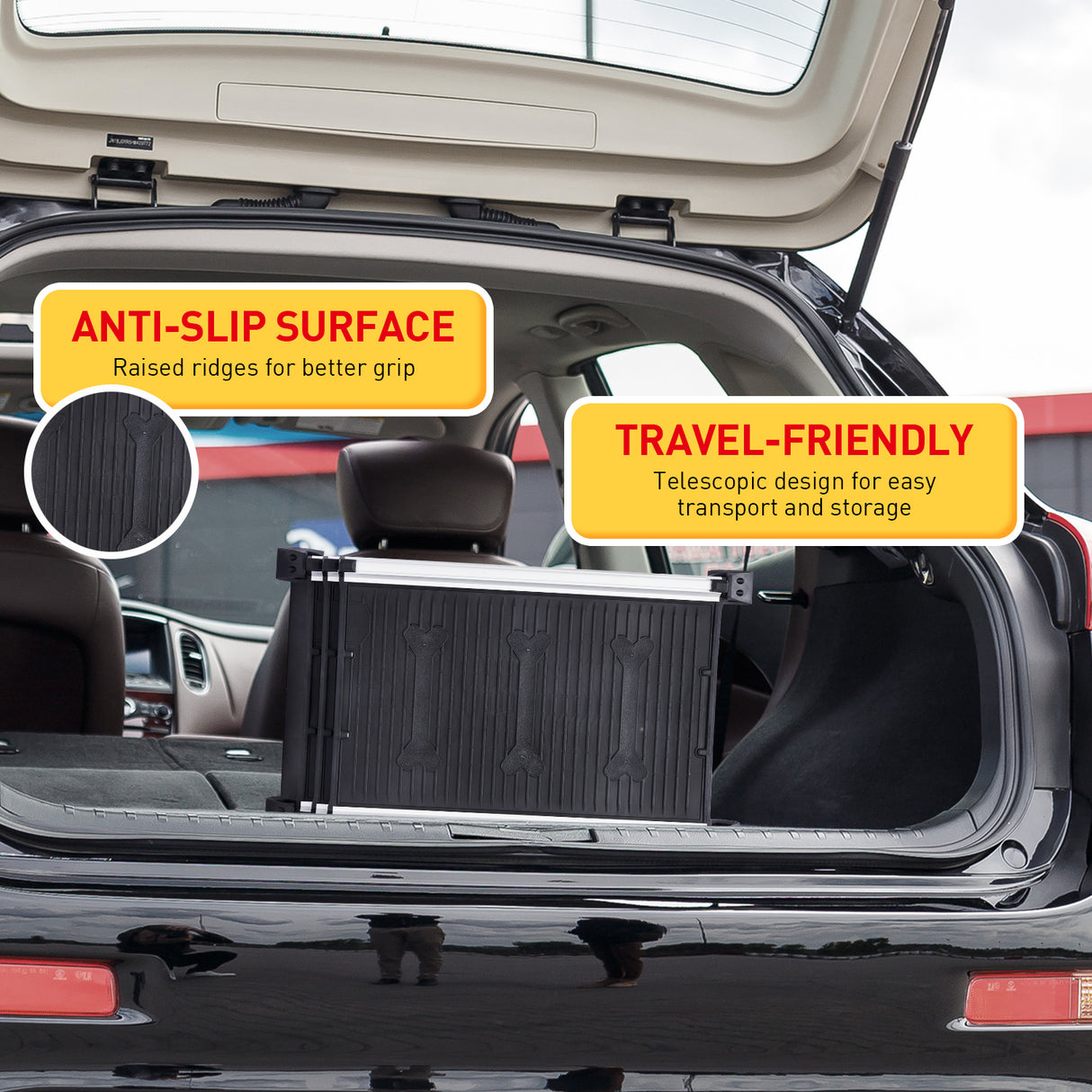 Furtastic Heavy-Duty Aluminium Telescopic Dog Pet Ramp