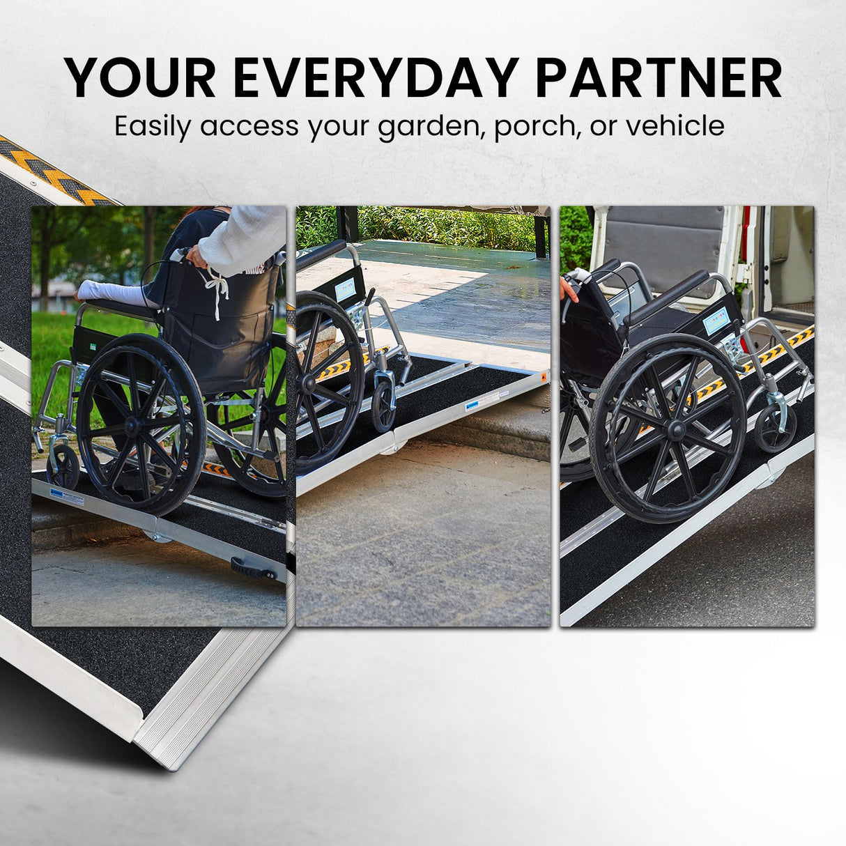 Kartrite Folding Aluminium Wheelchair Ramp 4FT Portable Mobility Access Ramp