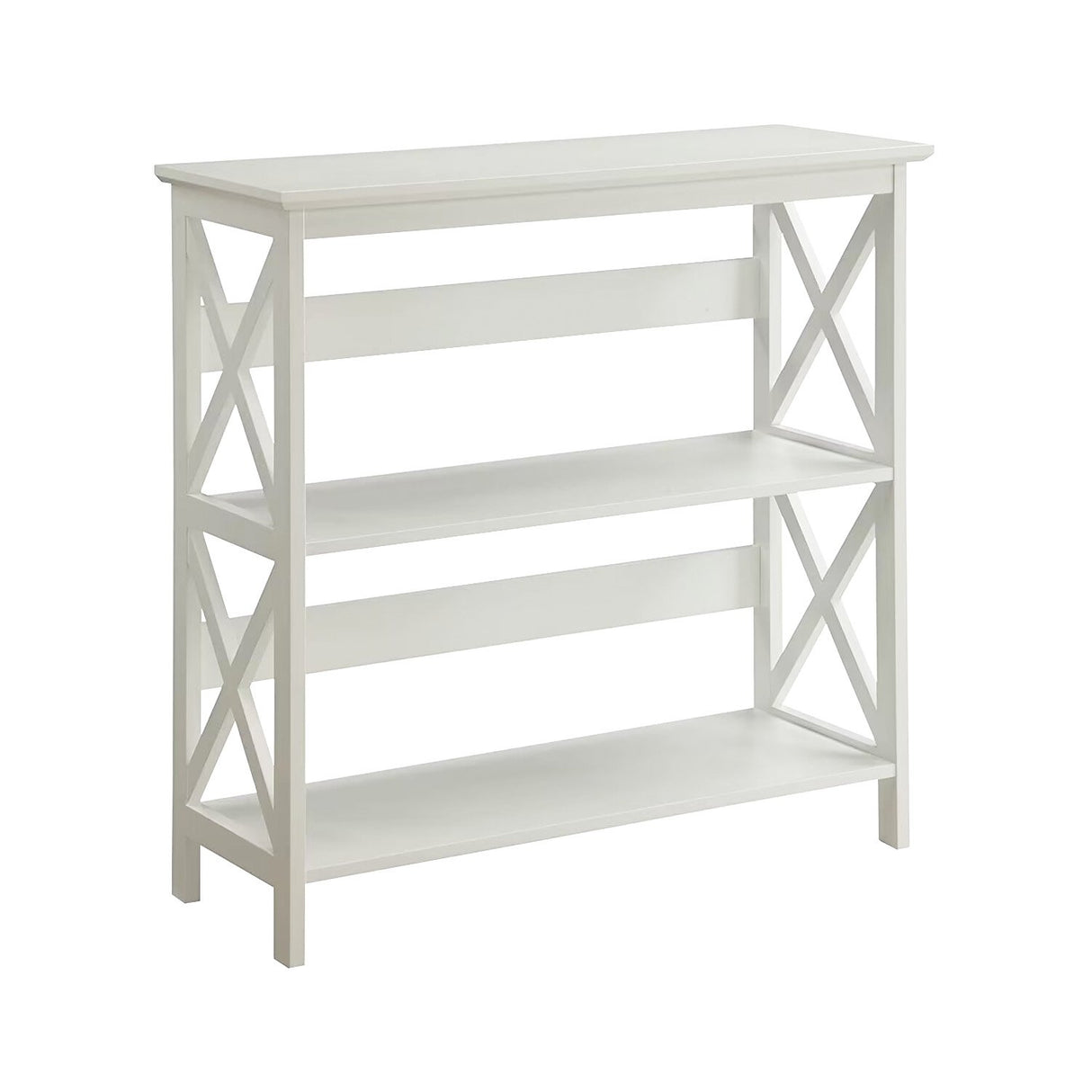 Sarantino Lucas 3-Tier Bookshelf Display Rack in White