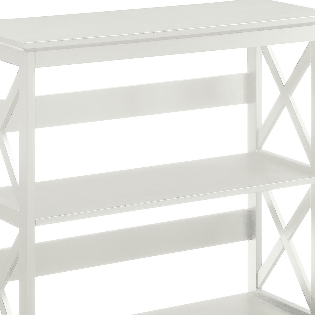 Sarantino Lucas 3-Tier Bookshelf Display Rack in White