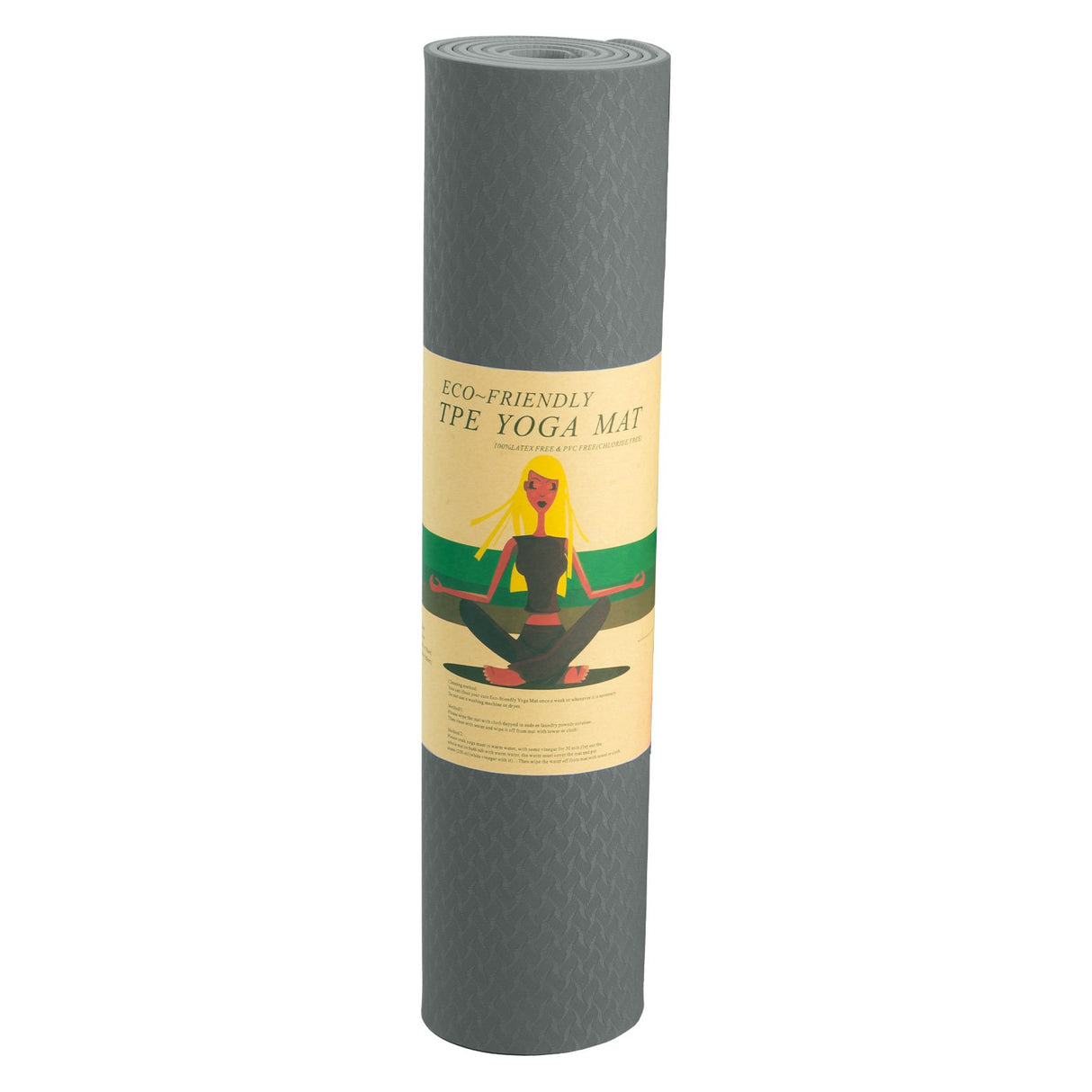 Powertrain Dual Layer 6mm Yoga Mat | Slate Grey | Non-slip Surface And Carry Strap For Ultimate Comfort And Portability