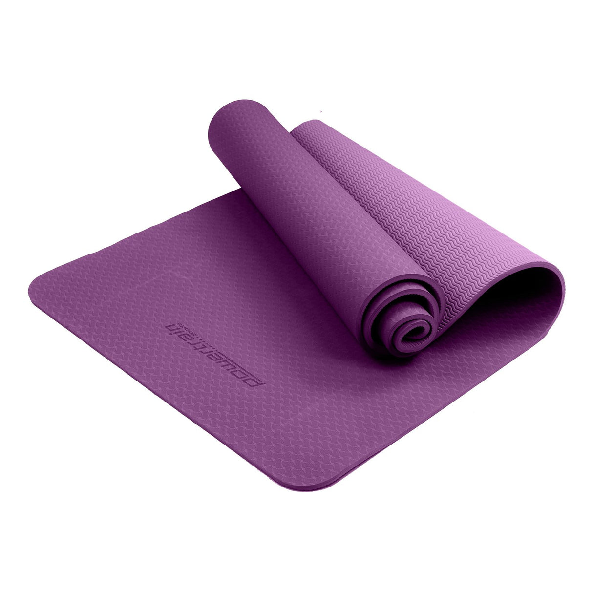 Powertrain Dual Layer 6mm Yoga Mat | Royal Purple | Non-slip Surface And Carry Strap For Ultimate Comfort And Portability