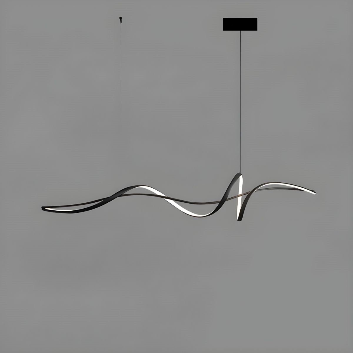 BAMDECOR A036 Modern LED Linear Pendant Lights with Dimmable LED and Adjustable Hanging Length 120cm