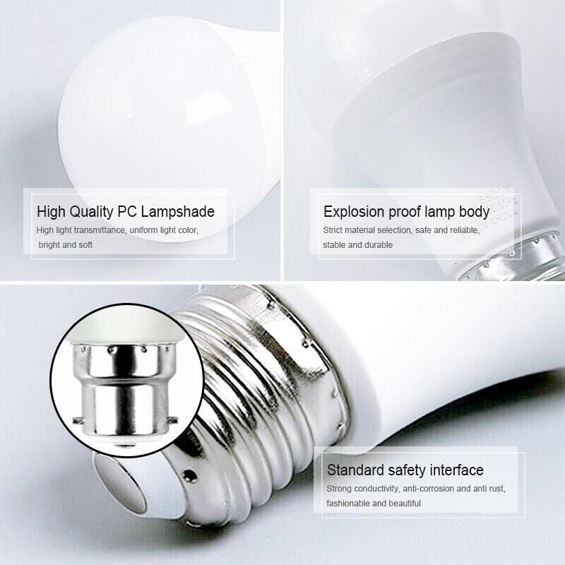 1 PCS 220V 15W NEW LED Radar Sensor Motion Bulb E27 B22 Smart Security Light Lamp Globe Bulb