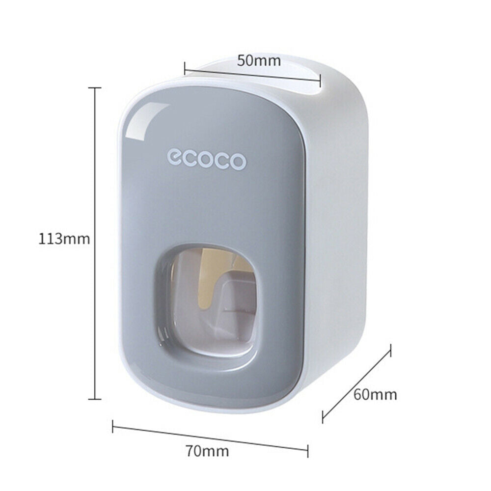 Ecoco Wall mount auto ands Free Toothpaste Dispenser Automatic Toothpaste Squeezer Bathroom Toothpas