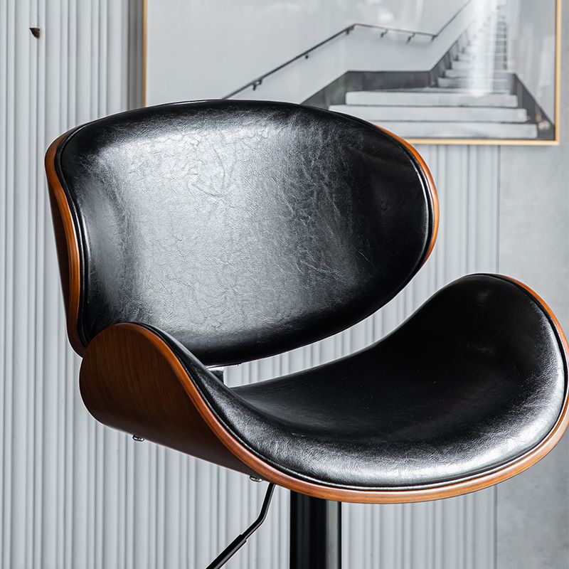 SERENIT? European Black Modern Bar Stools Swivel Bar Stool Chair Counter Height Barstool with 360 Degree Swivel Seat