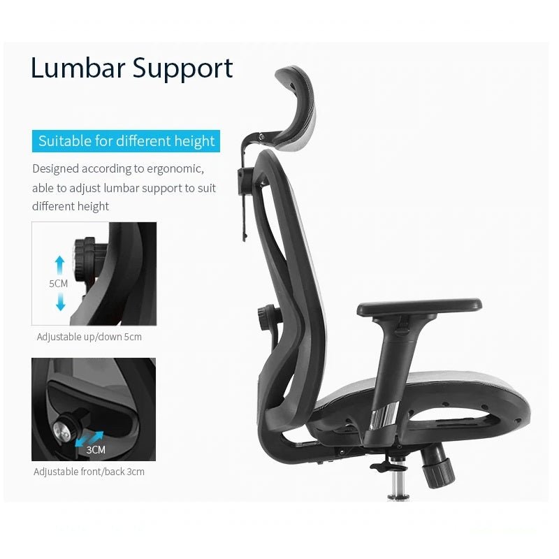 Sihoo M57 Ergonomic Office Chair Computer Chair Desk Chair High Back Chair Breathable3D Armrest and Lumbar Support Black without Foodrest