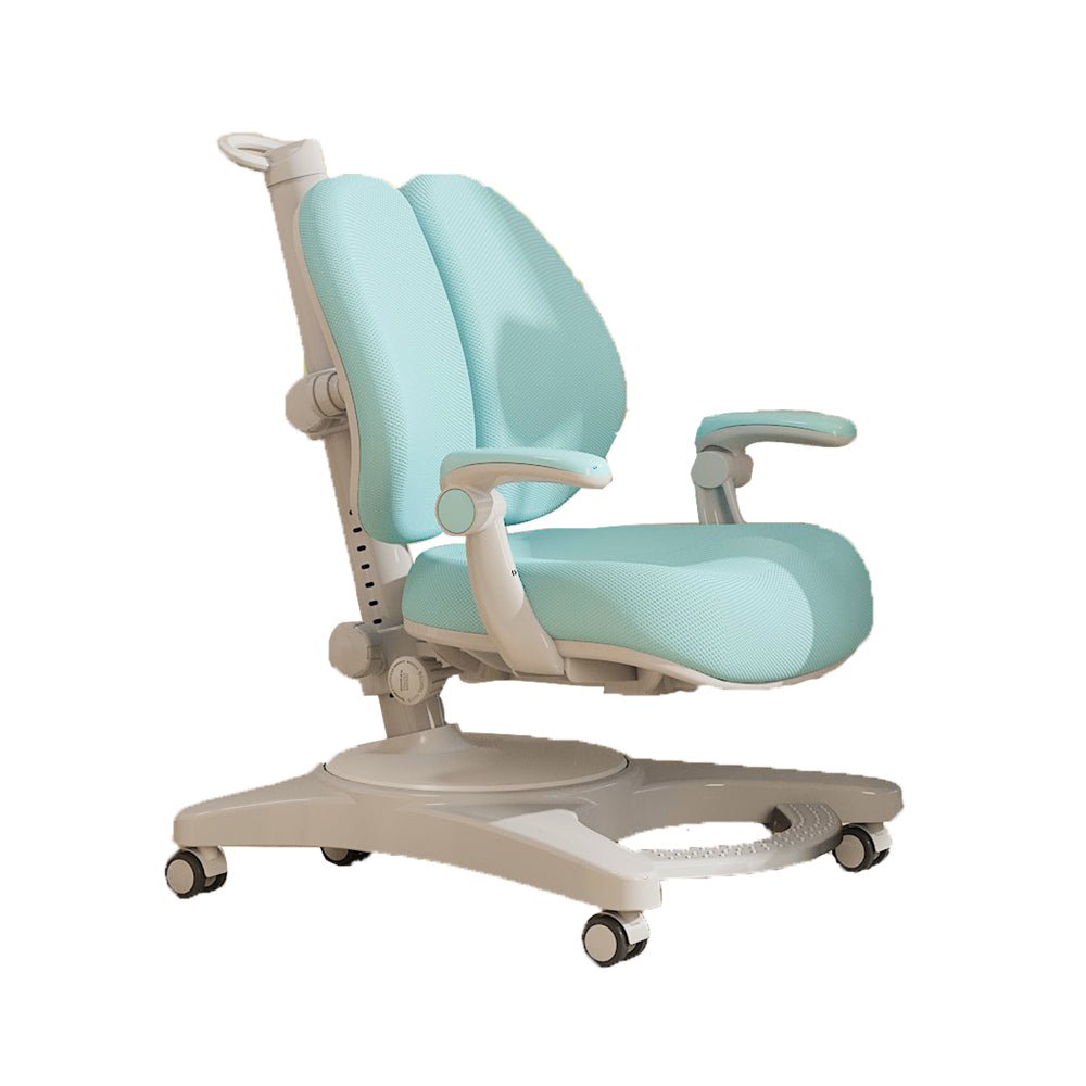 Solid Rubber Wood Height Adjustable Children Kids Ergonomic Blue Study Desk Chair Set 120cm AU