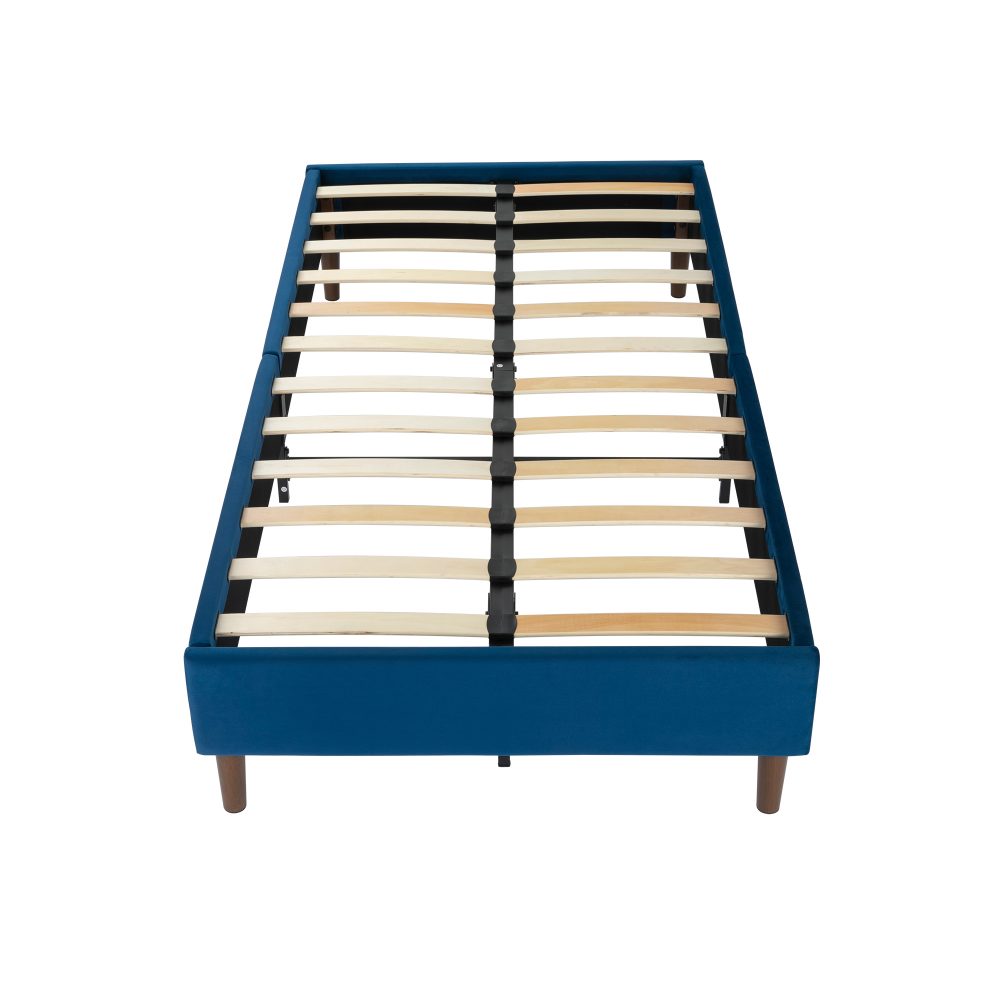 Velvet Blue Bed Frame ? Queen