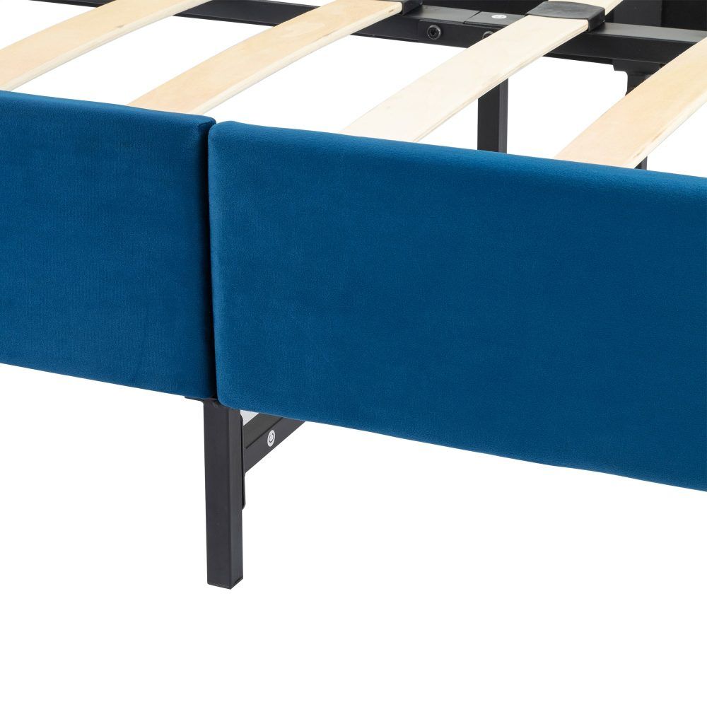 Velvet Blue Bed Frame – Single