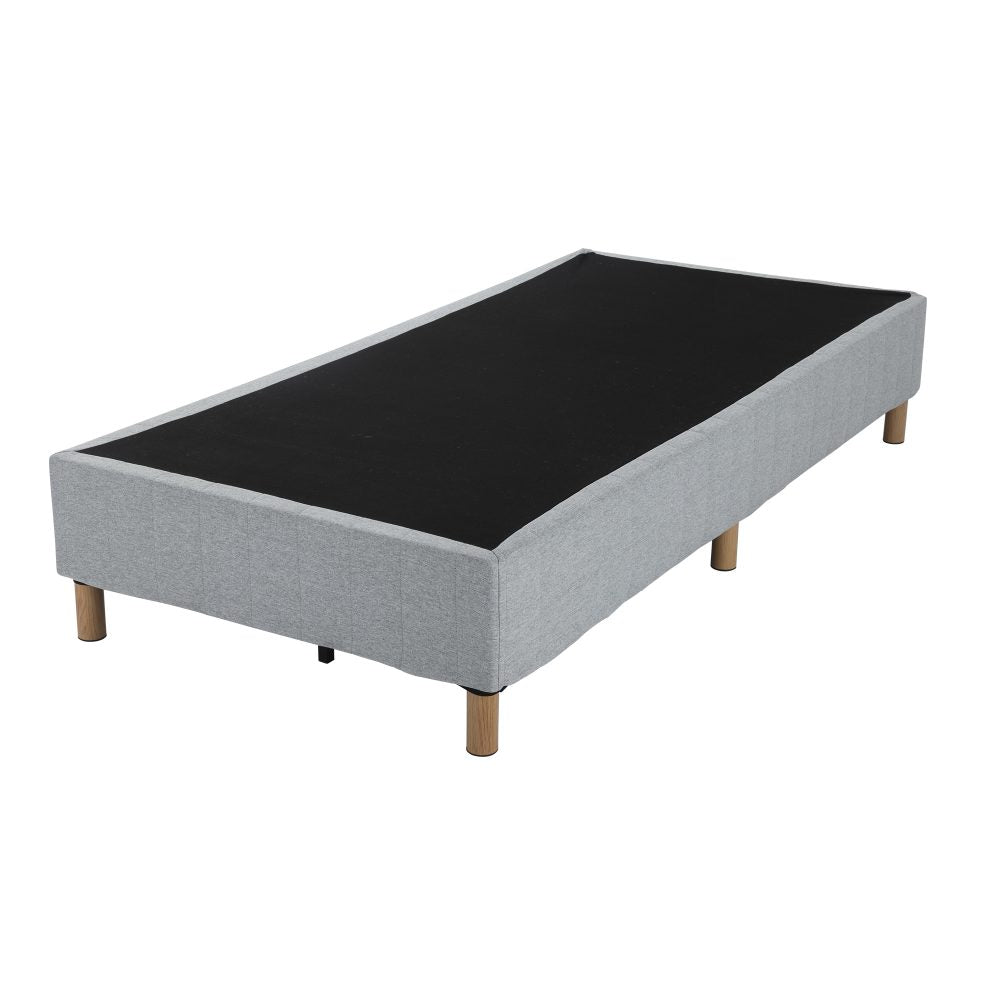 Metal Bedframe Mattress Foundation (Light Grey) ? Double