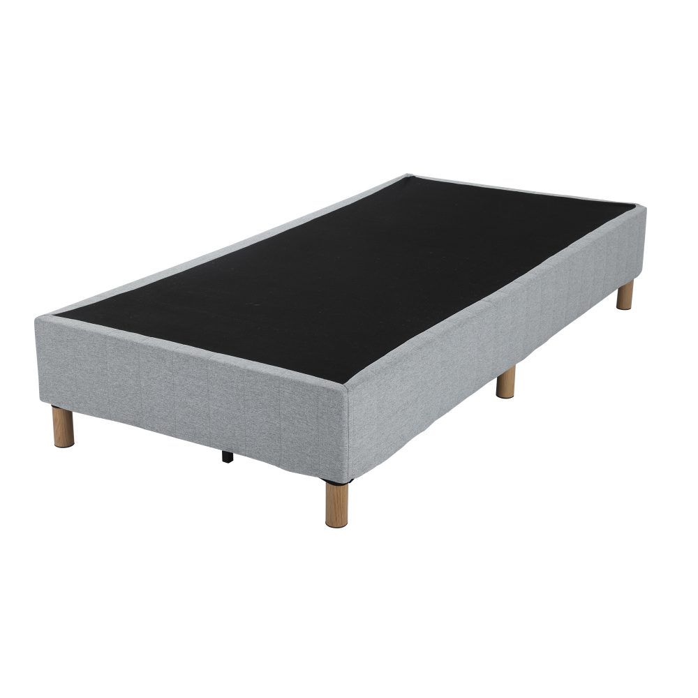 Metal Bedframe Mattress Foundation (Light Grey) ? King