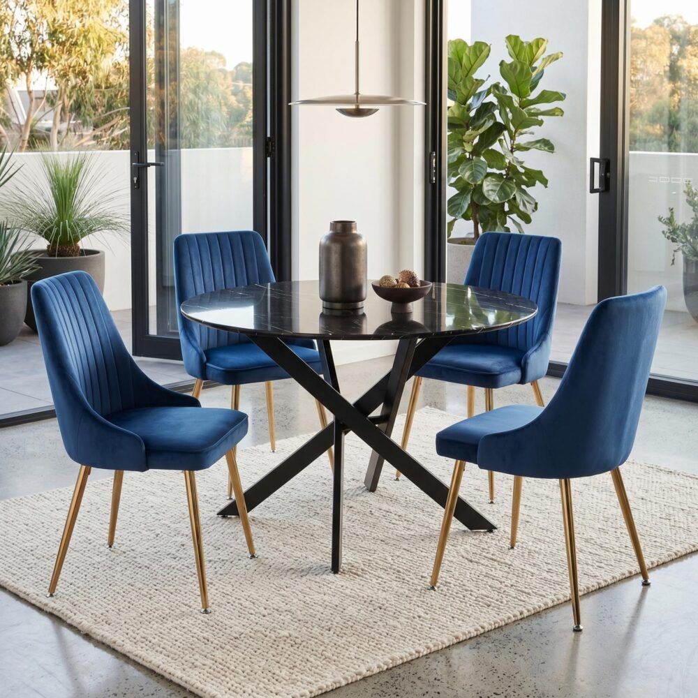 Marble Masterpiece Table and Chair Set