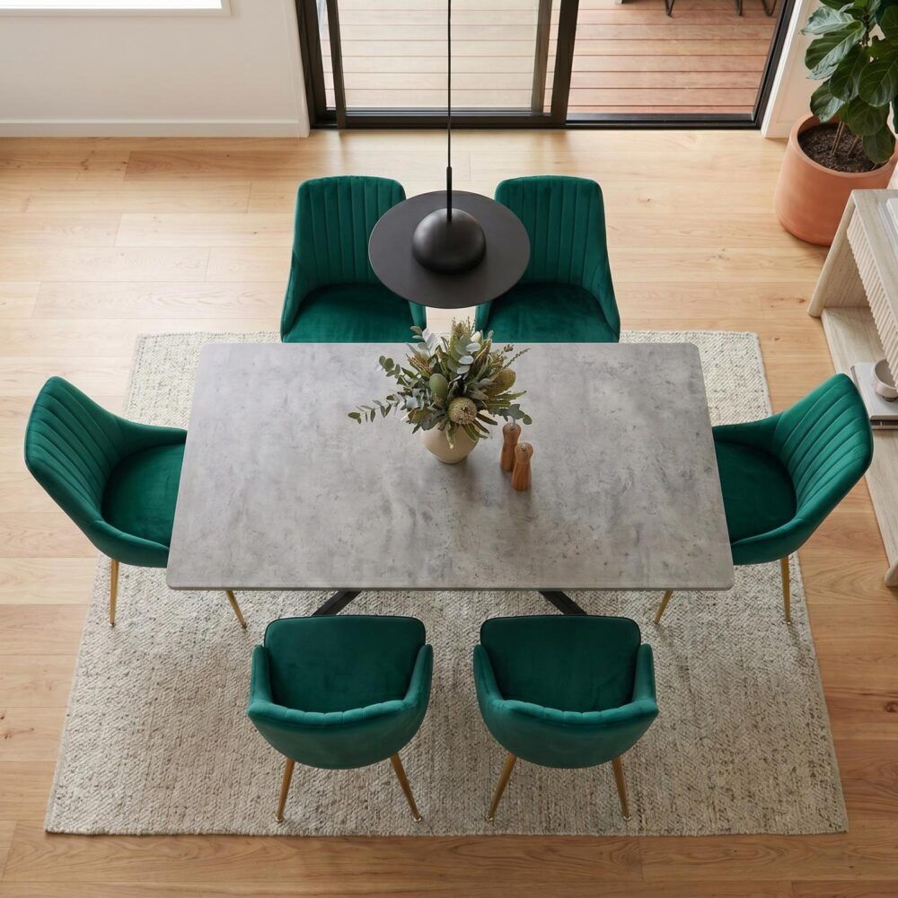 Green Velvet Banquet Set