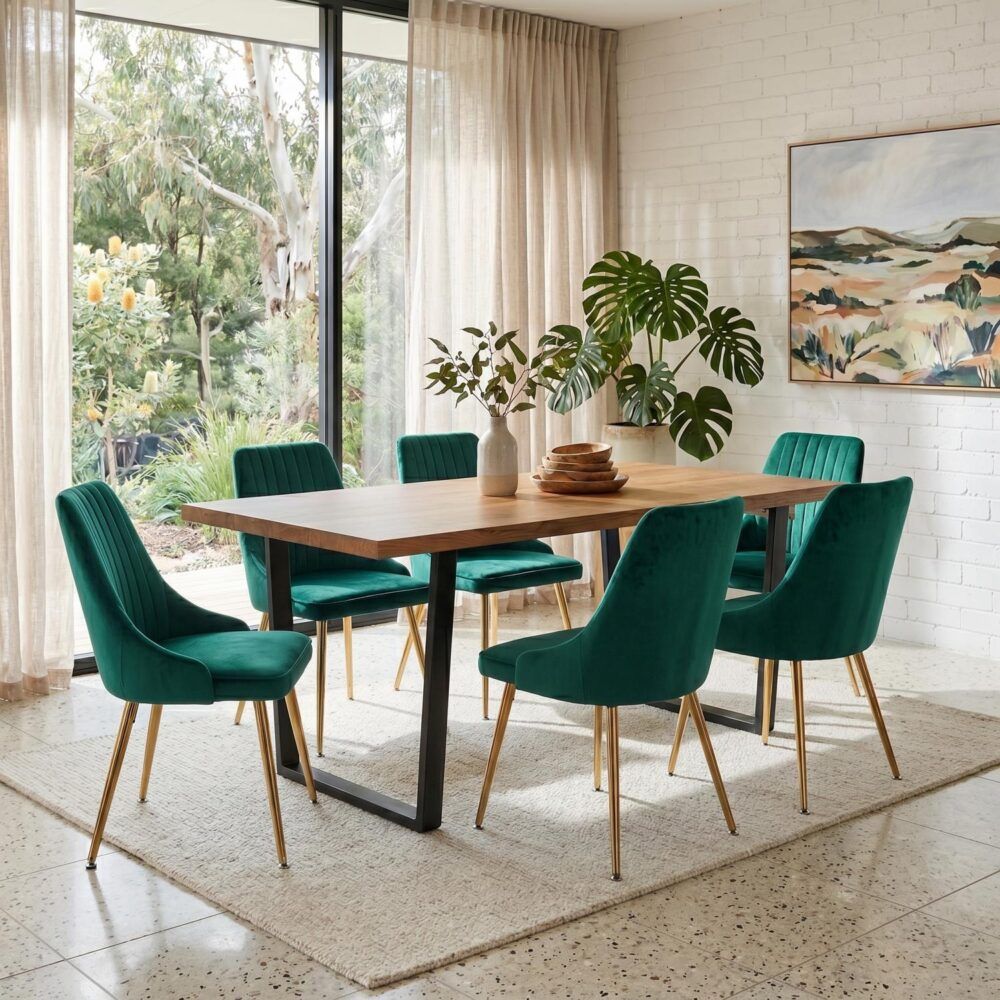 Gourmet Glamour: The Natural&Velvet Dining Set