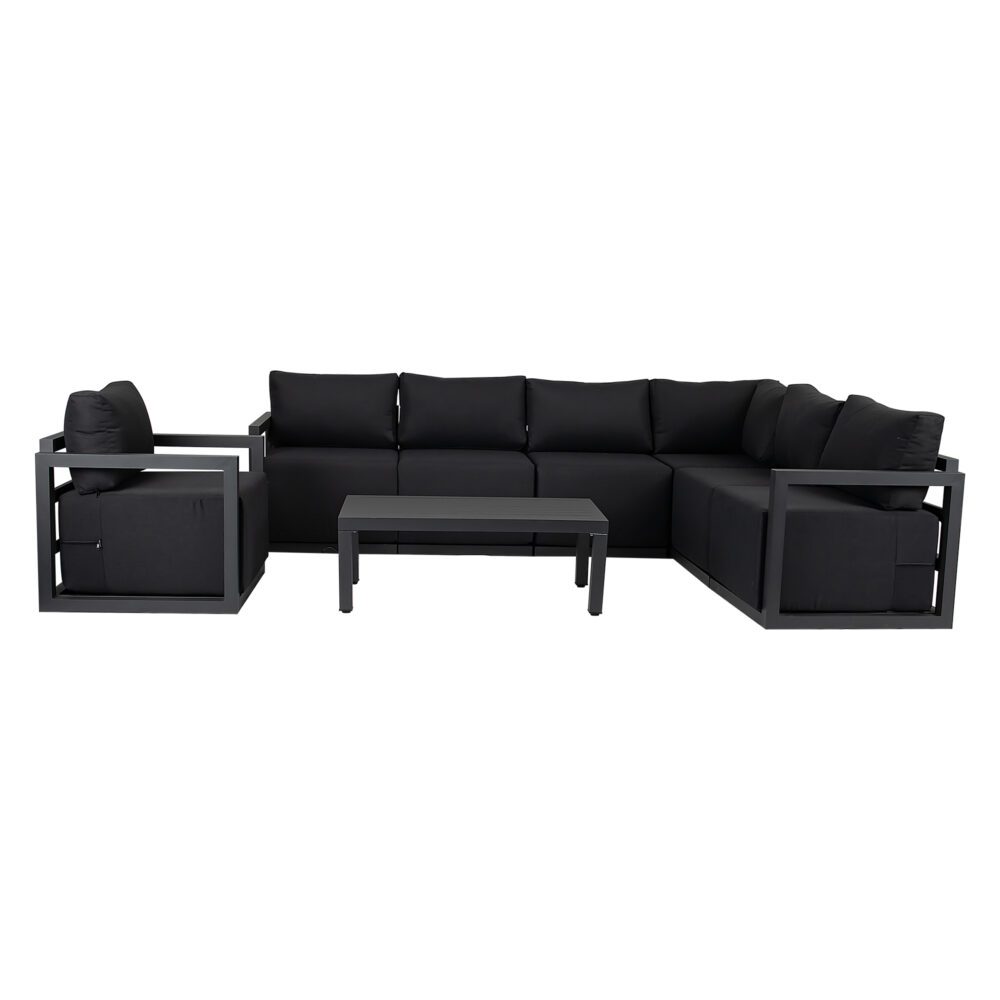 Alfresco 7-Seat Garden Lounge Set ??Charcoal Grey