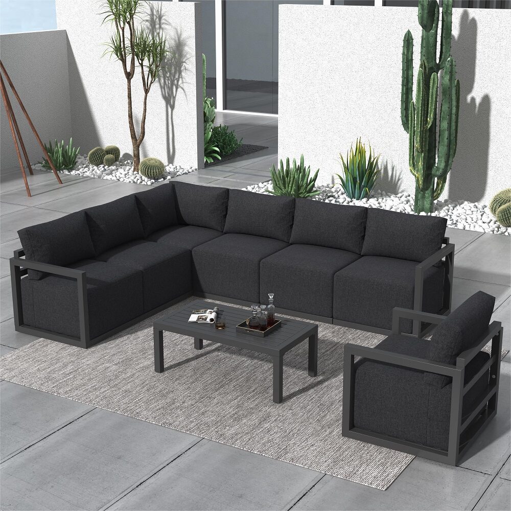 Alfresco 7-Seat Garden Lounge Set ??White