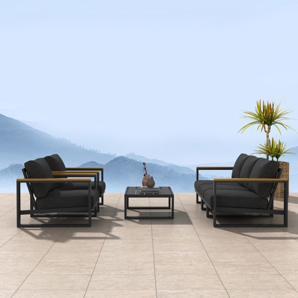 5 Seater Grandeur Lounge Suite ??Charcoal Grey