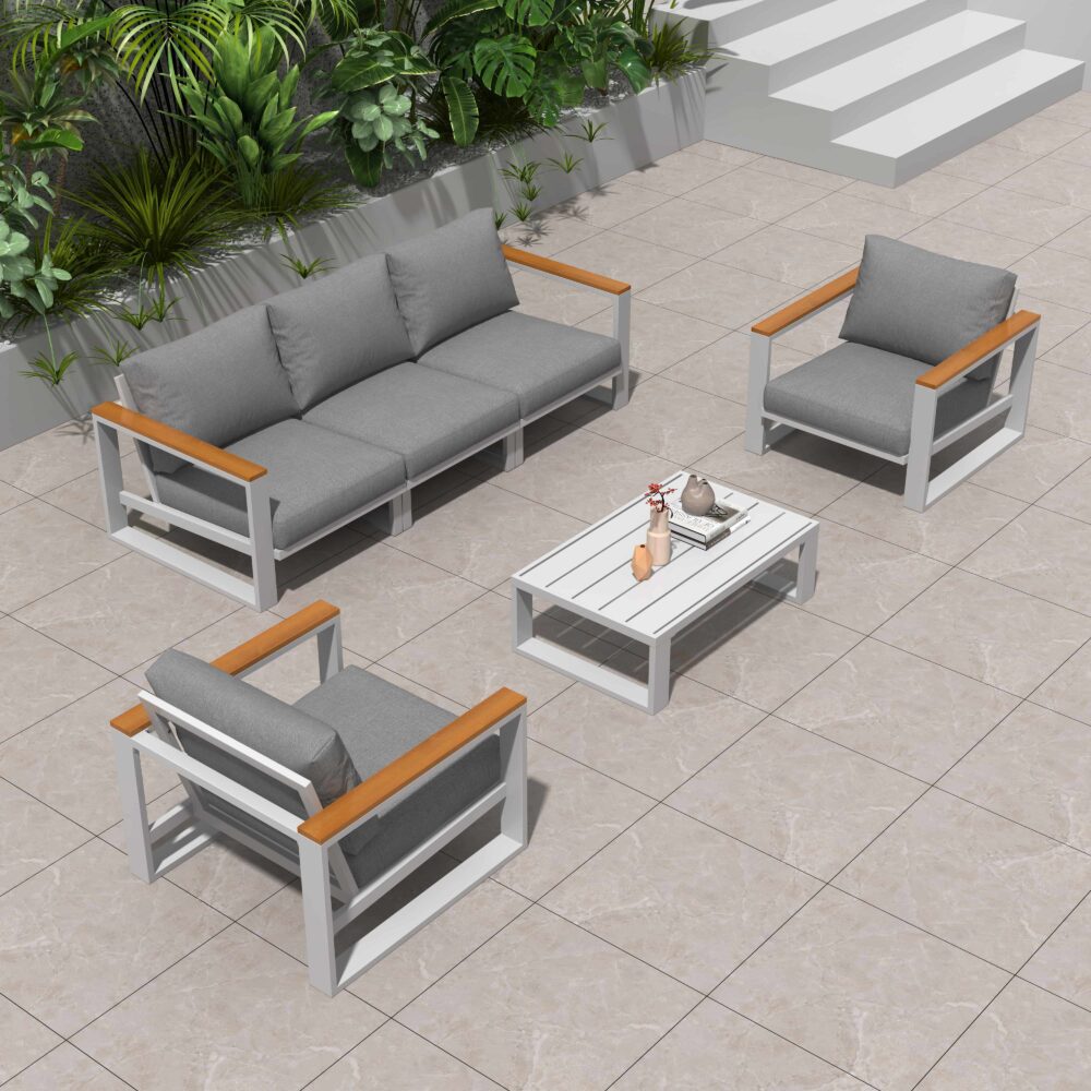 5 Seater Grandeur Lounge Suite ??White