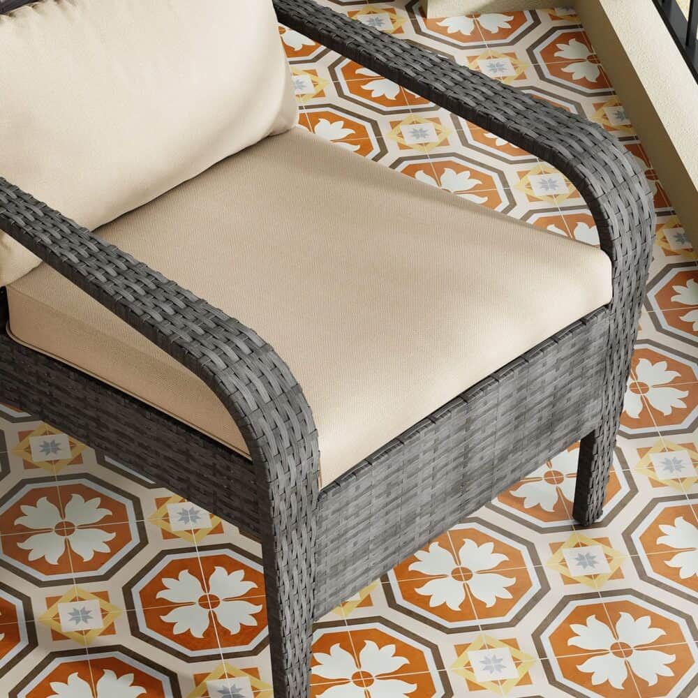 Coastal Weave Reclining Armchair with Bonus Cushion Covers