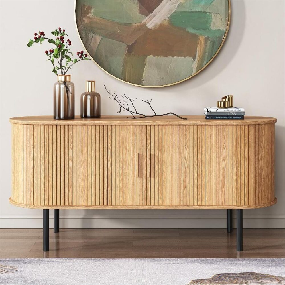 Ripple Sideboard with Sliding Doors ??Earthy Elegance Redefined